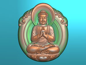 阿彌陀佛玉石電腦雕刻精雕圖紙_享刻數(shù)控雕刻機