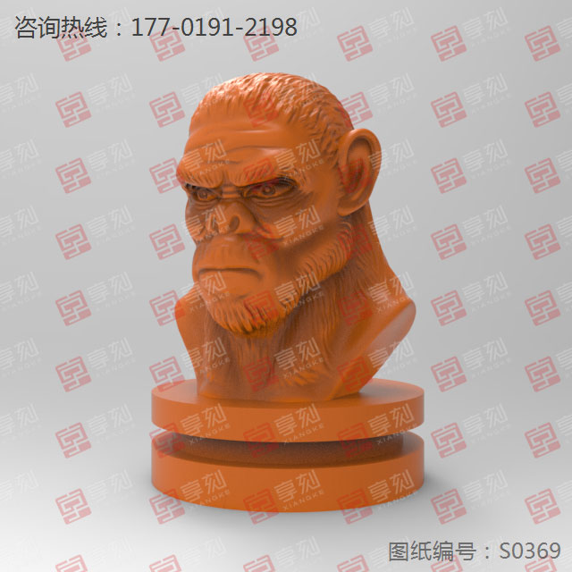 金剛頭像玉石電腦雕刻精雕圖紙