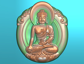 大日如來精雕模型圖玉石玉墜雕刻圖_享刻數(shù)控雕