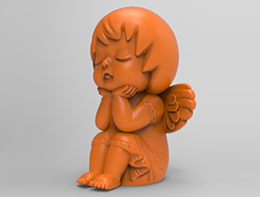 小天使吊墜水晶掛件飾品雕刻模型圖_享刻數(shù)控雕