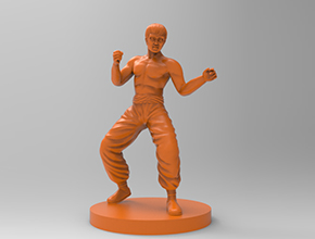 李小龍擺件立體雕刻雕刻模型圖_享刻數(shù)控雕刻機(jī)