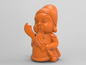 Q版關(guān)公立體擺件電腦雕刻精雕圖_享刻數(shù)控雕刻機(jī)