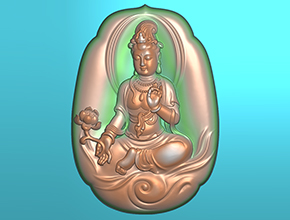 精美觀音玉雕電腦精雕圖玉器圖_享刻數(shù)控雕刻機(jī)