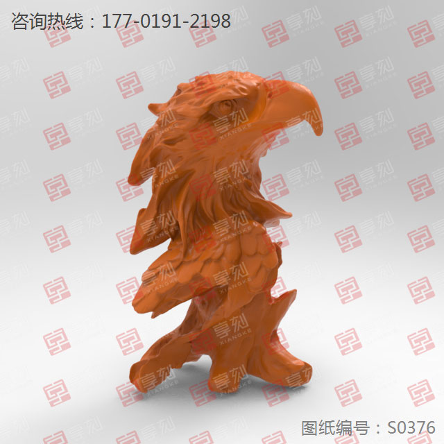 老鷹立體擺件玉石雕刻3d打印免費(fèi)模型