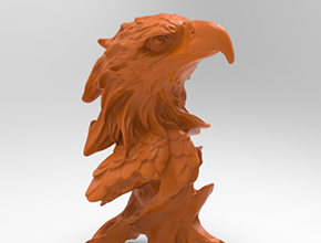 老鷹立體擺件玉石雕刻3d打印免費(fèi)模型_享刻數(shù)控