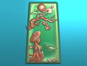 梅花仕女玉石精雕電腦雕刻圖紙_享刻數(shù)控雕刻機(jī)