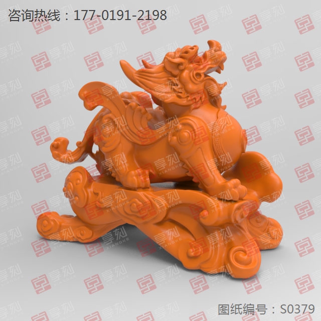 貔貅擺件玉石精雕電腦雕刻圖紙