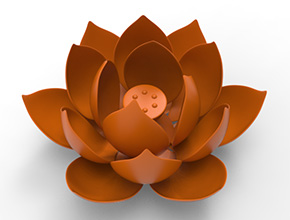 蓮花擺件工藝品模型圖電腦雕刻機(jī)圖_享刻數(shù)控雕