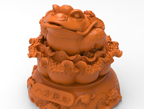 金蟾擺件玉石木雕電腦雕刻模型圖_享刻數(shù)控雕刻