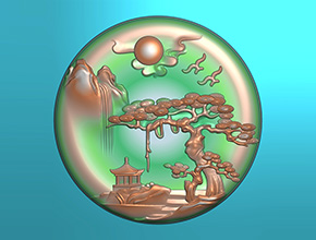 山水玉石翡翠玉雕電腦模型精雕圖_享刻數(shù)控雕刻