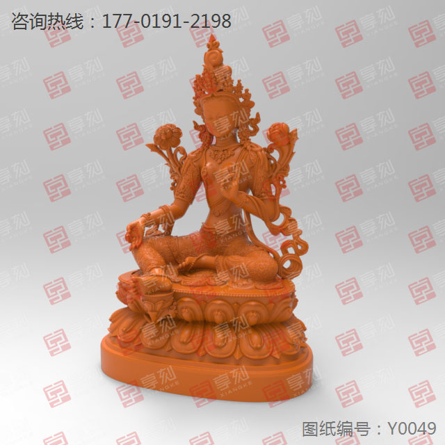 度母鏤空款擺件玉雕圖紙_玉石加工全套設(shè)備廠家