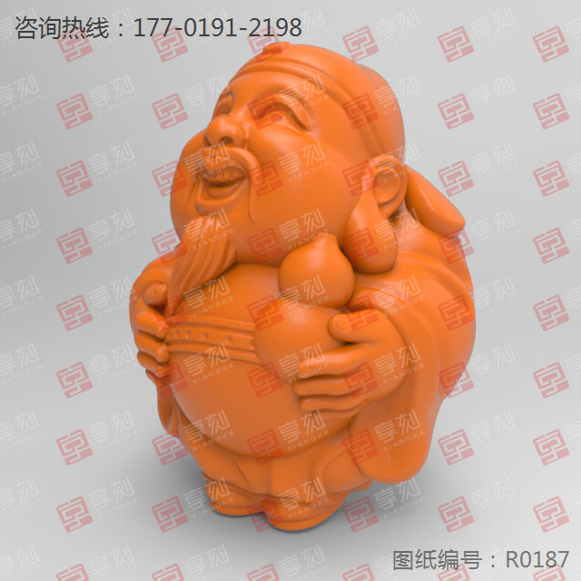 橄欖核財(cái)神爺電腦精雕圖紙_玉石加工全套設(shè)備廠家