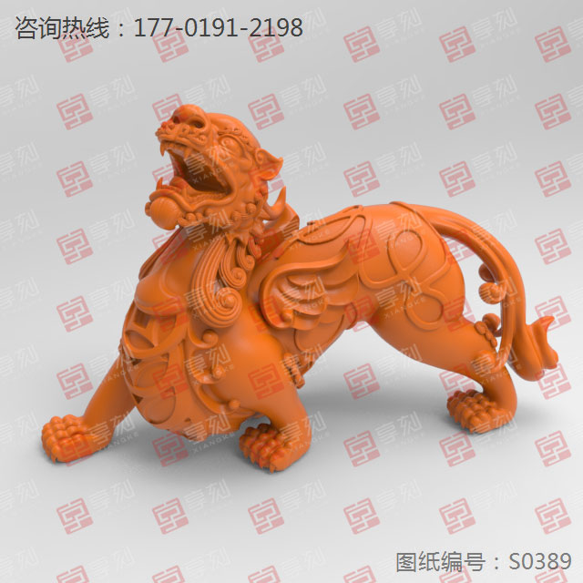 貔貅擺件石雕電腦模型圖_玉石加工全套設(shè)備廠家