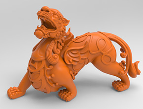 貔貅擺件石雕電腦模型圖_玉石加工全套設(shè)備廠家