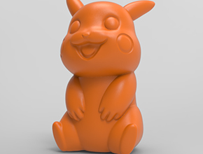 皮卡丘擺件立體雕刻打印模型_玉石加工全套設(shè)備