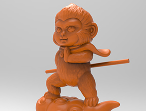 孫悟空擺件立體3d模型圖_玉石加工全套設(shè)備廠家