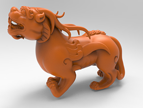 貔貅立體擺件3d玉雕模型圖_玉石加工全套設(shè)備廠