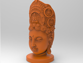 觀音頭擺件3d立體模型圖_玉石加工全套設備廠家