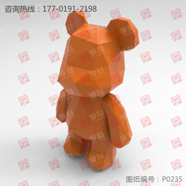 暴力熊立體擺件電腦雕刻模型圖_玉石加工全套設(shè)備廠家