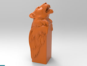 獅子頭印章電腦雕刻模型玉雕圖_玉石加工全套設