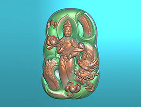 觀音龍翡翠玉石雕刻玉雕圖紙_玉石雕刻機(jī)