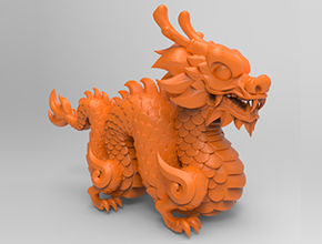 短龍擺件立體模型玉雕圖紙_玉石雕刻機