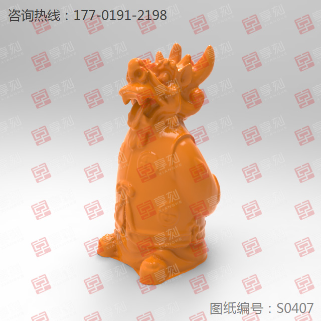 生肖龍擺件玉雕圖案圖紙_玉石雕刻工具廠家