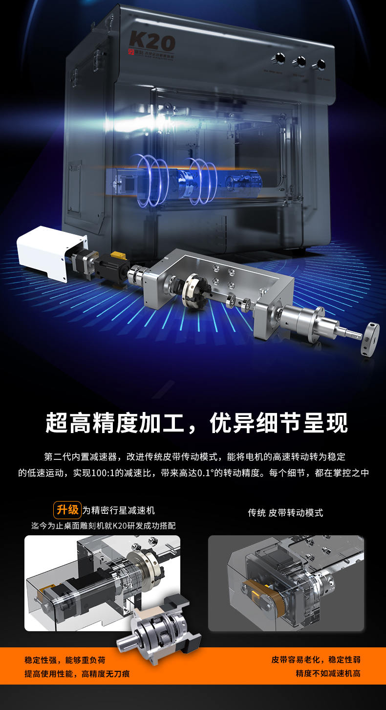 K20 小型精雕機(jī)有什么優(yōu)勢
