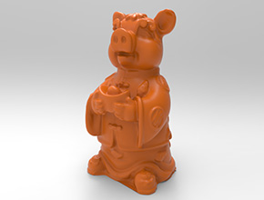 十二生肖豬立體玉石雕刻圖_玉石雕刻工具廠家