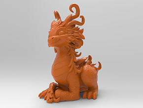 可愛(ài)龍立體擺件電腦精雕圖紙_玉石雕刻工具廠家