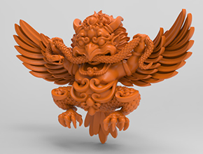 大鵬金翅吊墜電腦精雕圖紙_玉石雕刻工具廠家