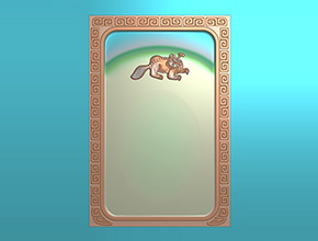 方硯臺仿古獅子玉石電腦精雕圖紙_玉石雕刻工具