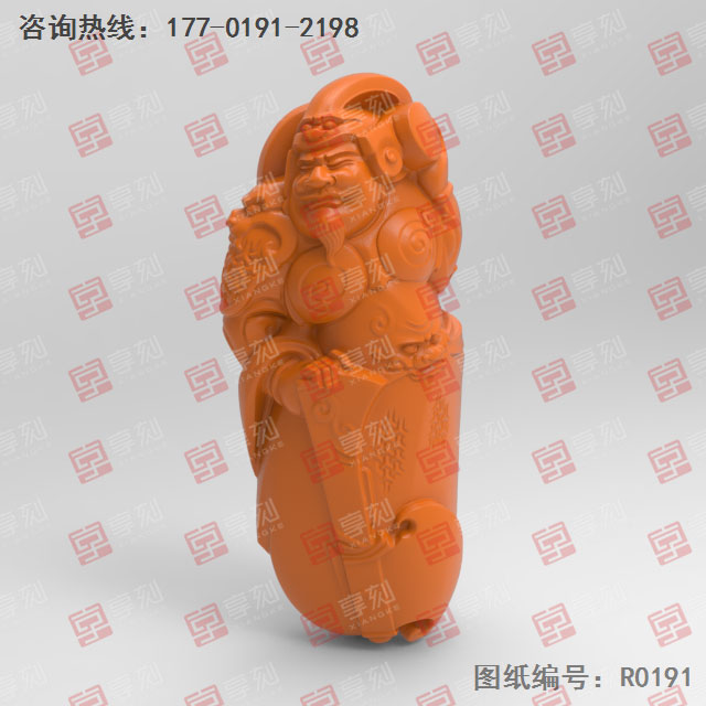 武將手把件玉石電腦精雕圖紙_玉石雕刻工具廠家