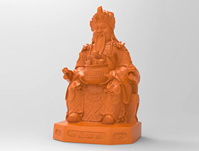 財神爺老爺佛像立體雕刻電腦圖紙_工藝品雕刻工