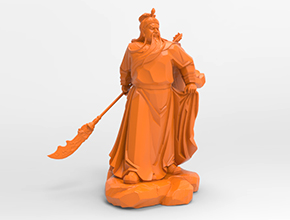 關(guān)羽單刀赴會(huì)擺件人像3d雕刻模型圖_玉石雕刻機(jī)