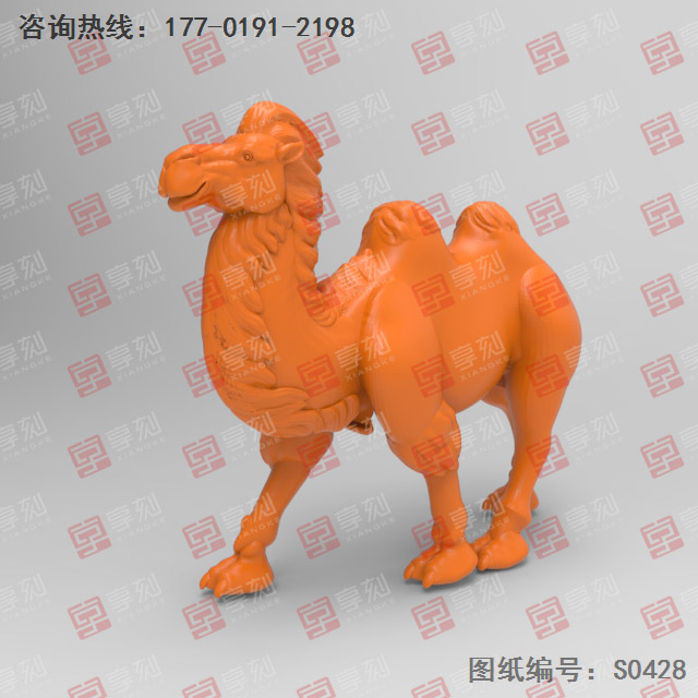 駱駝擺件電腦精雕圖模型3D圖紙_玉石雕刻機廠家