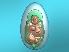 玉石彌勒佛吊墜電腦精雕圖紙_玉石雕刻機(jī)廠家