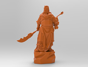 立體關(guān)公擺件電腦雕刻圖紙_玉石雕刻機(jī)廠家