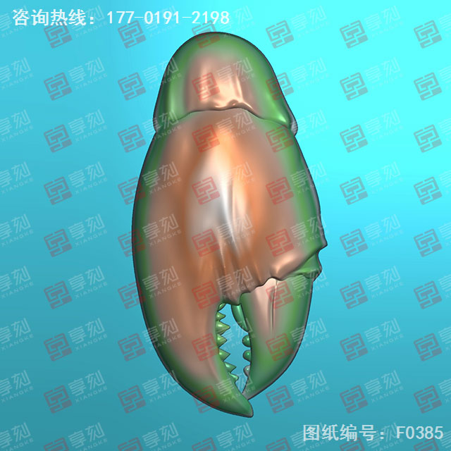 蟹鉗掛件吊墜玉石電腦精雕圖紙_玉石雕刻機(jī)廠家