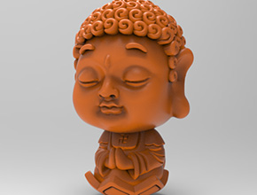 立體BB佛祖擺件電腦精雕圖_玉石雕刻機廠家