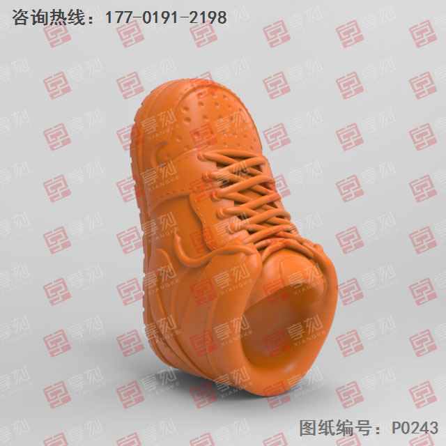 AJ運動鞋工藝品雕刻電腦模型圖_玉石雕刻機廠家