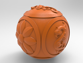 龍鳳獸珠子玉石電腦精雕圖_玉石雕刻機廠家