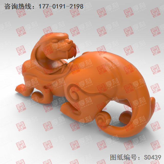 仿古獸擺件電腦精雕圖紙_五軸玉石雕刻機廠家