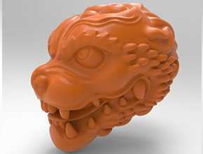 獸頭吊墜電腦精雕圖紙_五軸玉石雕刻機廠家