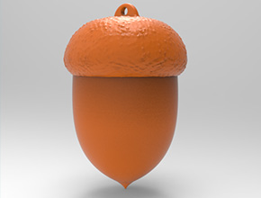 立體橡子吊墜電腦雕刻精雕圖紙_五軸雕刻機(jī)廠家