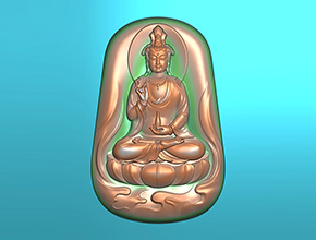 觀音吊墜玉石精雕圖紙_五軸雕刻機(jī)廠家