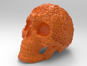 骷髏頭工藝品飾品電腦精雕圖紙_五軸雕刻機(jī)廠家