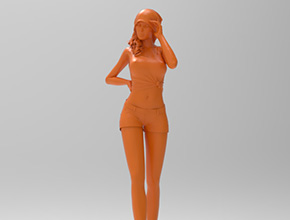 美女模特人物雕刻模型3d圖_五軸雕刻機(jī)廠家
