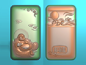 彌勒佛牌子玉石精雕電腦圖紙_五軸雕刻機(jī)廠家