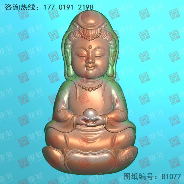 觀音寶寶佛精雕圖紙_五軸雕刻機(jī)廠家